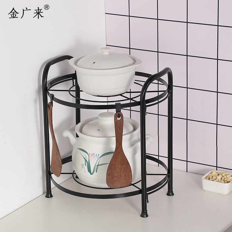 Manufacturers Wholesale Kitchen Rack Floor Storage Storage Rack Kitchen Pot Rack Creative Multi-layer Pot Rack